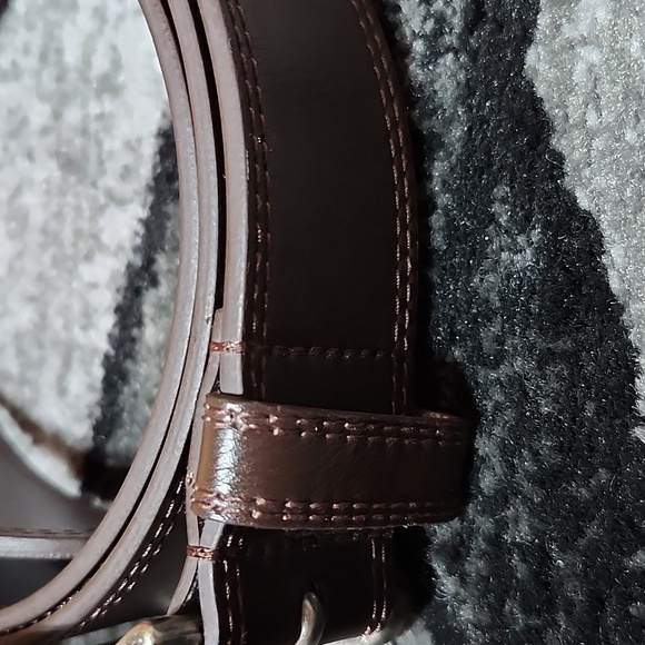 MENS GENUINE BROWN LEATHER CASUAL BELT XL - Picture 3 of 10